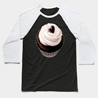 Chocolate Cupcake with Love Baseball T-Shirt